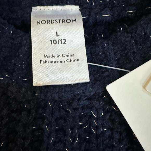 Nordstrom kids girls‎ navy blue sweater NWT - Picture 4 of 6